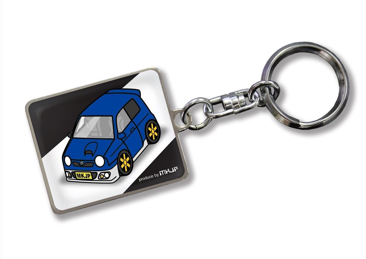 

Custom Keychain for Suzuki Alto Works Black Blue Car Color [MKJP] HA11S, Base,