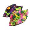 Cartoon Pineapple Print Bucket Hats Unisex Spring and Summer Polyester Fiber Sun Hat Outdoor Sports and Leisure Bucket Hat