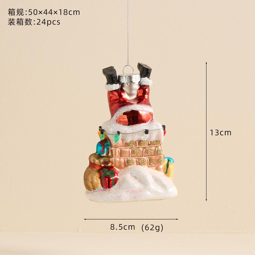 Uniquely Shaped Glass Christmas Ball - Macaron Cake Painted Ornament for Tree Decoration Colorful Holiday Decor