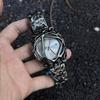 Gotisch Y2K Alabasten Horloge – Spinnenweb Wijzerplaat, Waterdicht Kwarts Uurwerk, Unisex Retro Tijdstuk minder