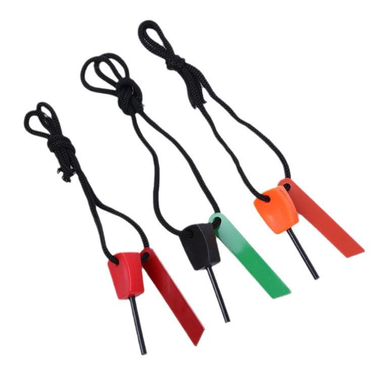 Compact Camping Survival Kit: Waterproof Mini Flint Fire Starter with Magnesium Rod for Hiking
