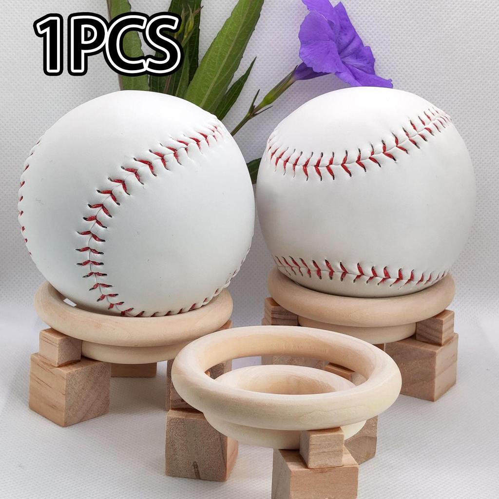 Baseball Display Stand, Stand Tripod Holder, Small Ball Wooden