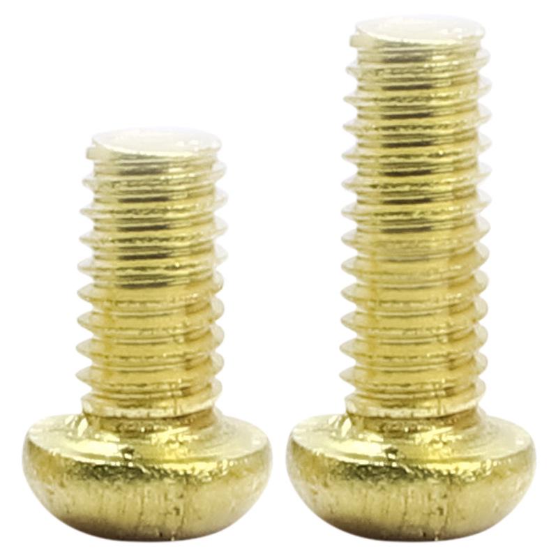 Pure Copper Pan Head Machine Screws - PM Cross Slot, Semicircular Head, Sizes M2.5-M8