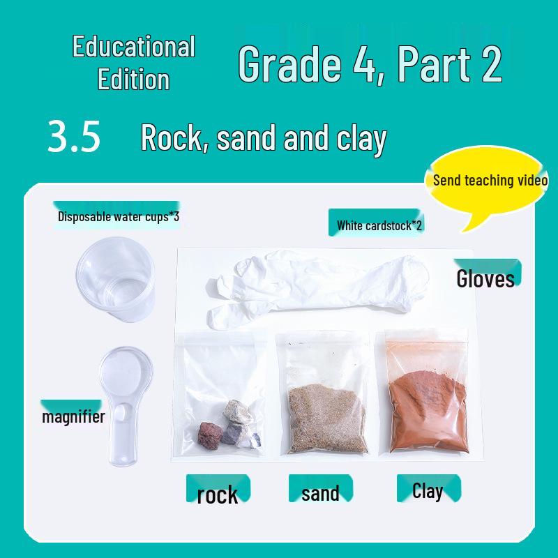 

Набор по естествознанию для 4 класса: Семестр 2 - Издание учебника с горными породами, песком, глиной и учебными пособиями