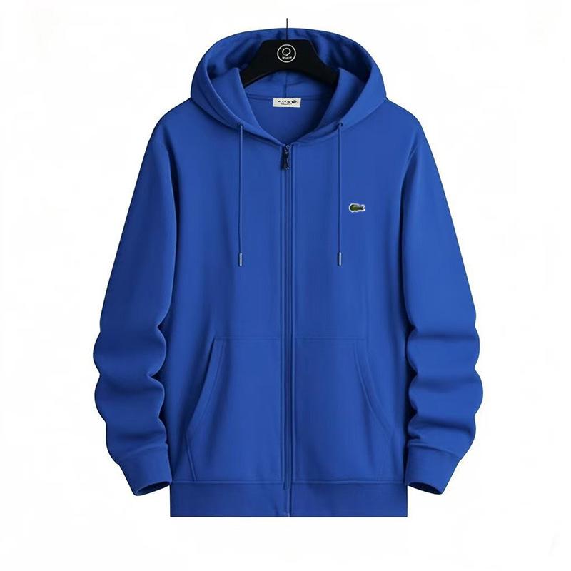 Herren Einfarbig Französische Fischmarke Bestickter Reißverschluss-Sweatshirt für Frühling/Herbst