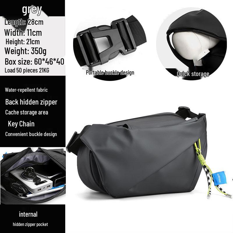 Men's Casual Commuter Crossbody Bag - Chest, Messenger, Cycling, Motorcycle & Sports Backpack