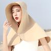 Sun Protection Hat with Large Brim Solid Color Friendly to Skin Quick-Drying Moisture-Wicking Fabric Breathable Cooling Hoodie Hat