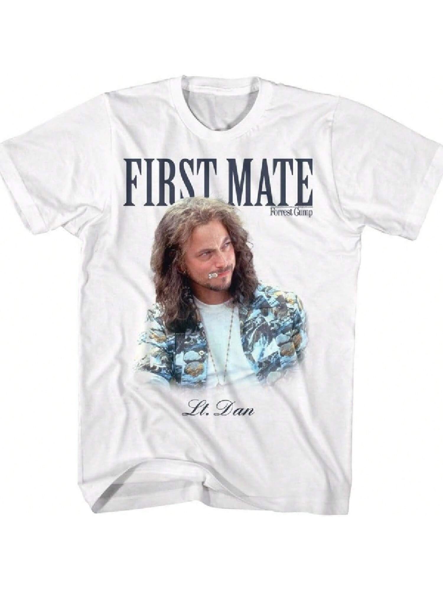 T Shirt Lt Dan First Mate Adult White Short Sleeve 90s Movie Vintage Style Graphic Tees S разноцветный
