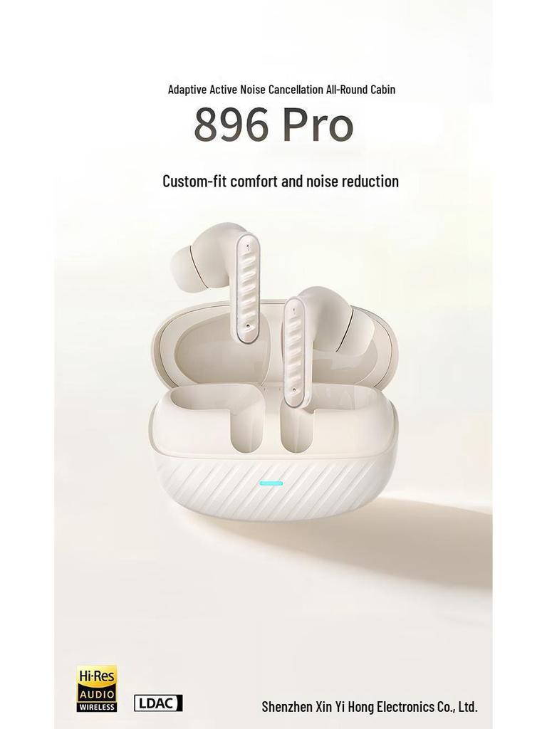 Water Drop Style Wireless Bluetooth Semi-In-Ear Earphones with Electroplated Frosted Transparent Case