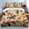 Western-Themed Cowboy Adventure Set Exquisite Three-Piece Bedding Set Gift For Kids And Adults