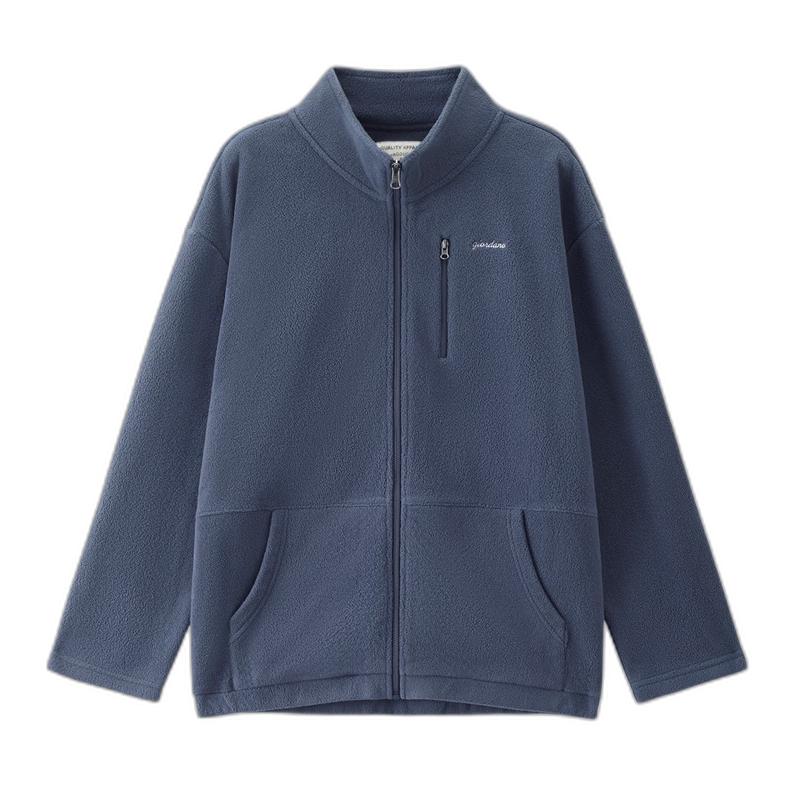

Giordano Women s Embroidered Fleece Stand Collar Jacket L