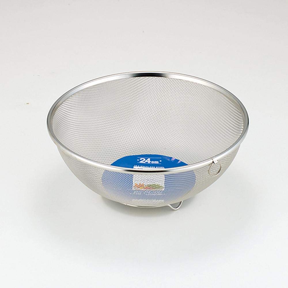 

Yoshikawa Bowl-shaped Colander, Silver, 24cm, 18-8 Stainless Steel, Mizureed II SH8623