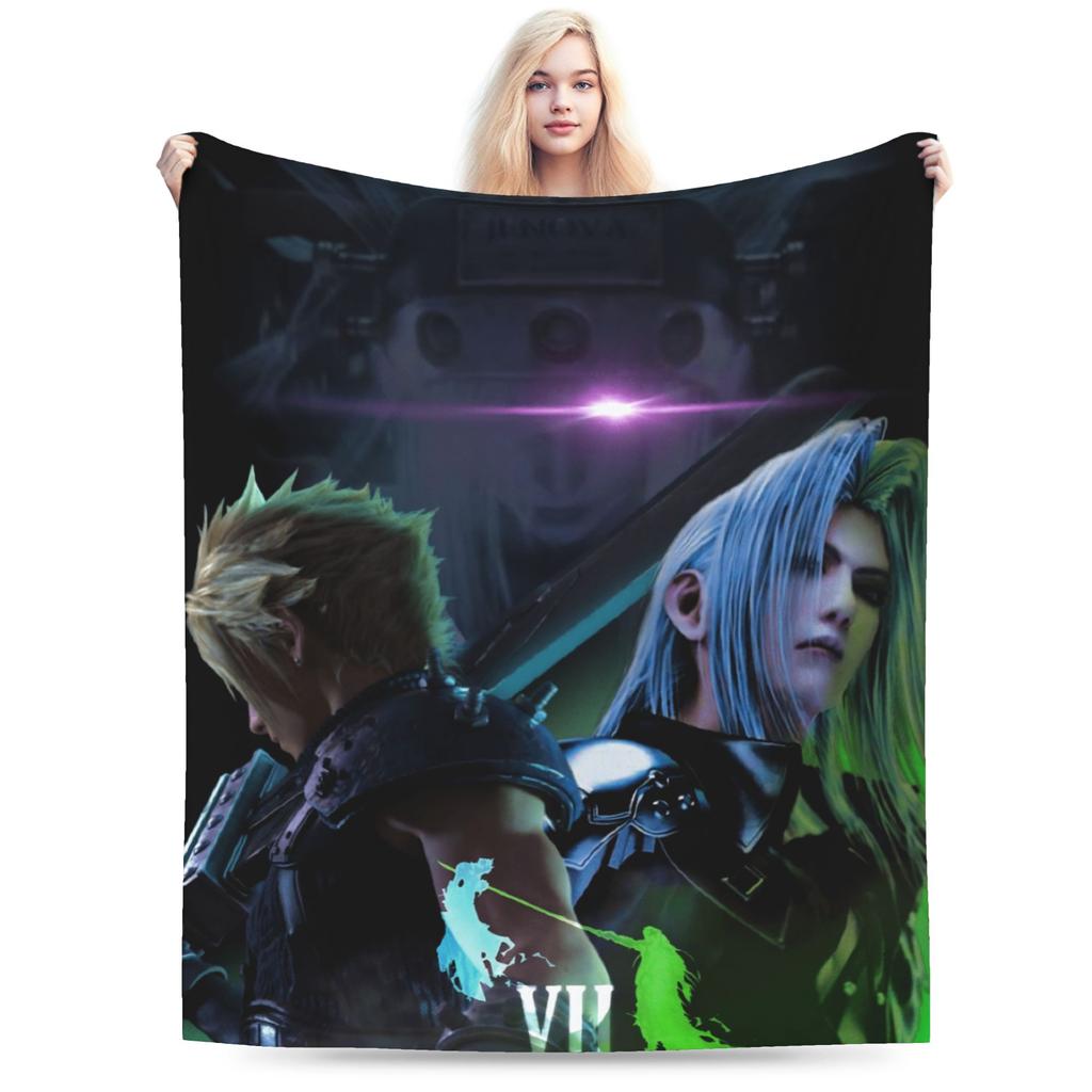 F-Final Fantasys  Warm Soft Blanket  Children Plush Throw Blanket Street Trend Couch Chair Flannel Bedspread Sofa Bed Cover