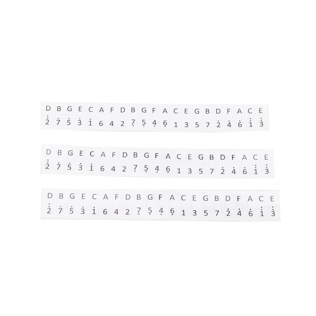 3Pcs Keys Stickers 17‑Key Kalimba Staff Labels Thumb Piano Button Musical Note Decoration