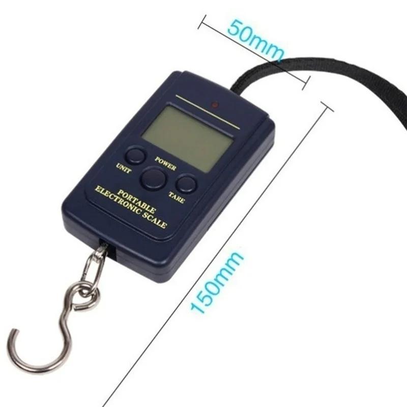 FLYSAND Mini Digital Scale 40kg X 10g for Fishing Luggage Travel Weighing Steelyard Hanging Electronic Hook Scale Fishing Tool