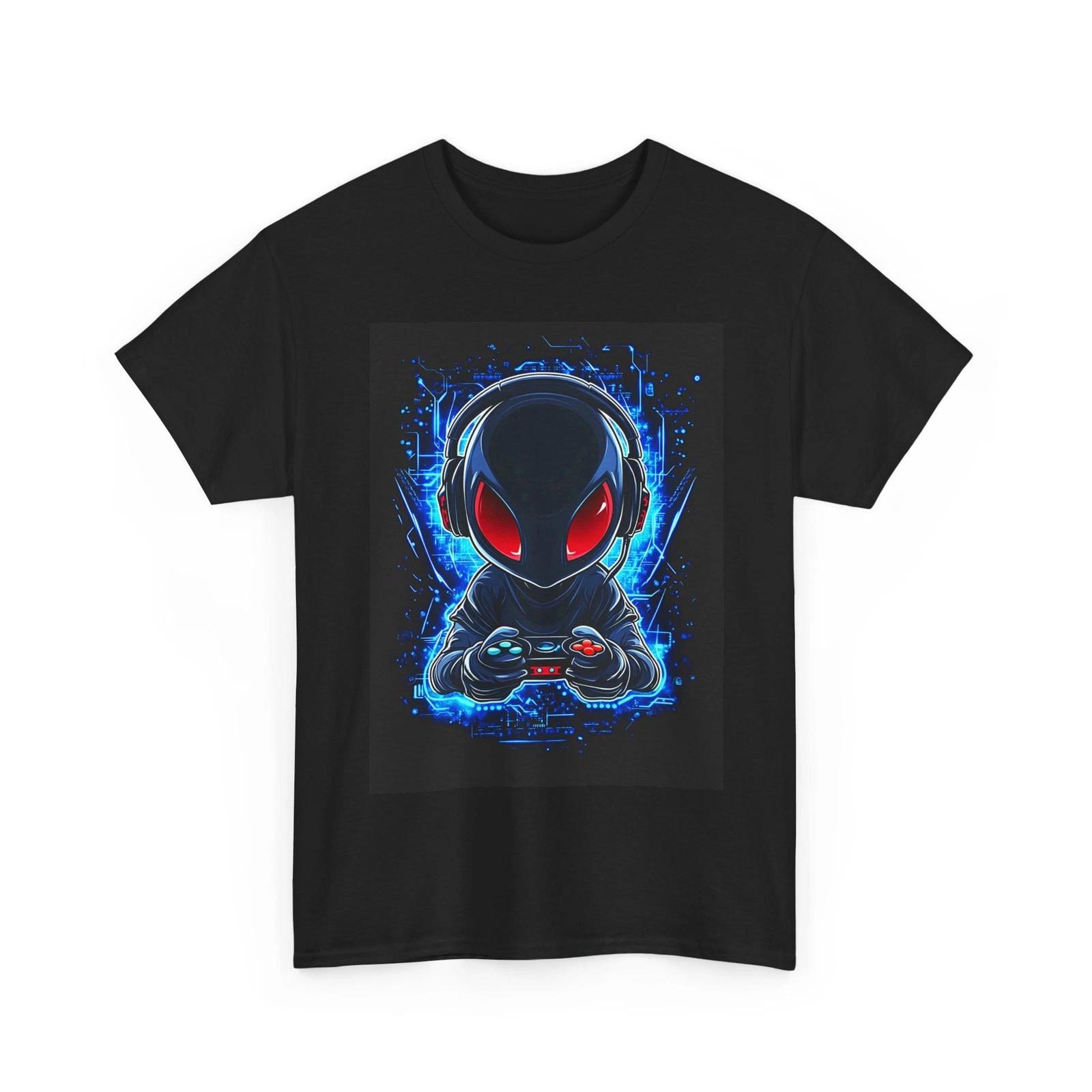 

ALIEN GAMER HEADSET TEE Tshirt GIFT MEN WOMEN TEEN ALIENWARE CONTROLLER SHIRT 3XL