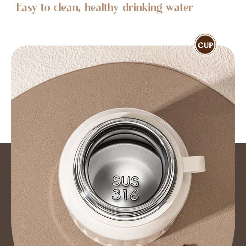 316 Stainless Steel Vacuum Flask – 300ml/420ml Travel Thermos Bottle with Dual Lids for Coffee & Ice Water