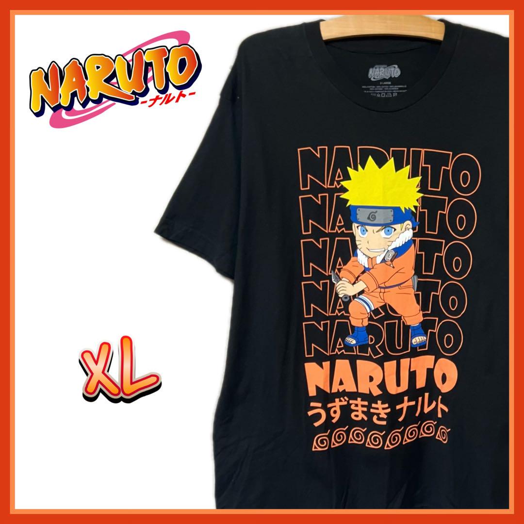 

[USED] Naruto Uzumaki T-shirt, size XL, black, men s anime