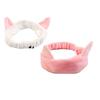 2021 Soft Velvet Spa Headband Korean Skincare Cat Ear Face Wash Headbands for Makeup Shower Bath
