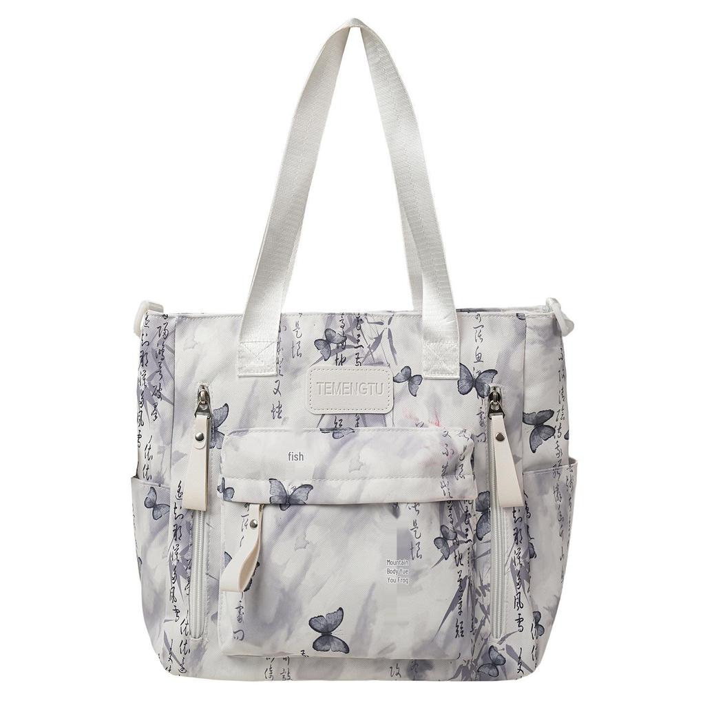 Svěží batoh s motýlím potiskem pro studenty středních a vysokých škol – Velká kapacita, národní styl, literární design pro fanoušky