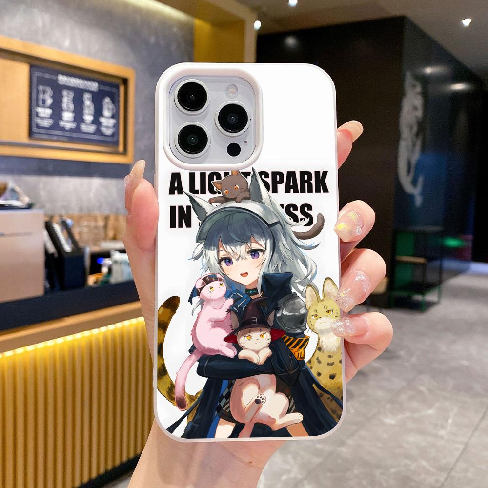 Arknights Grani Jelly Doppelschicht Weiß Handyhülle für iPhone 17 16 15 14 13 12 11 Air Pro Max Plus Schutz