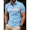 Beach Men's Summer Polo Shirts Fashionable 3D Digital Printing Comfortable Short Sleeve Soft Cotton Blend Casual Work