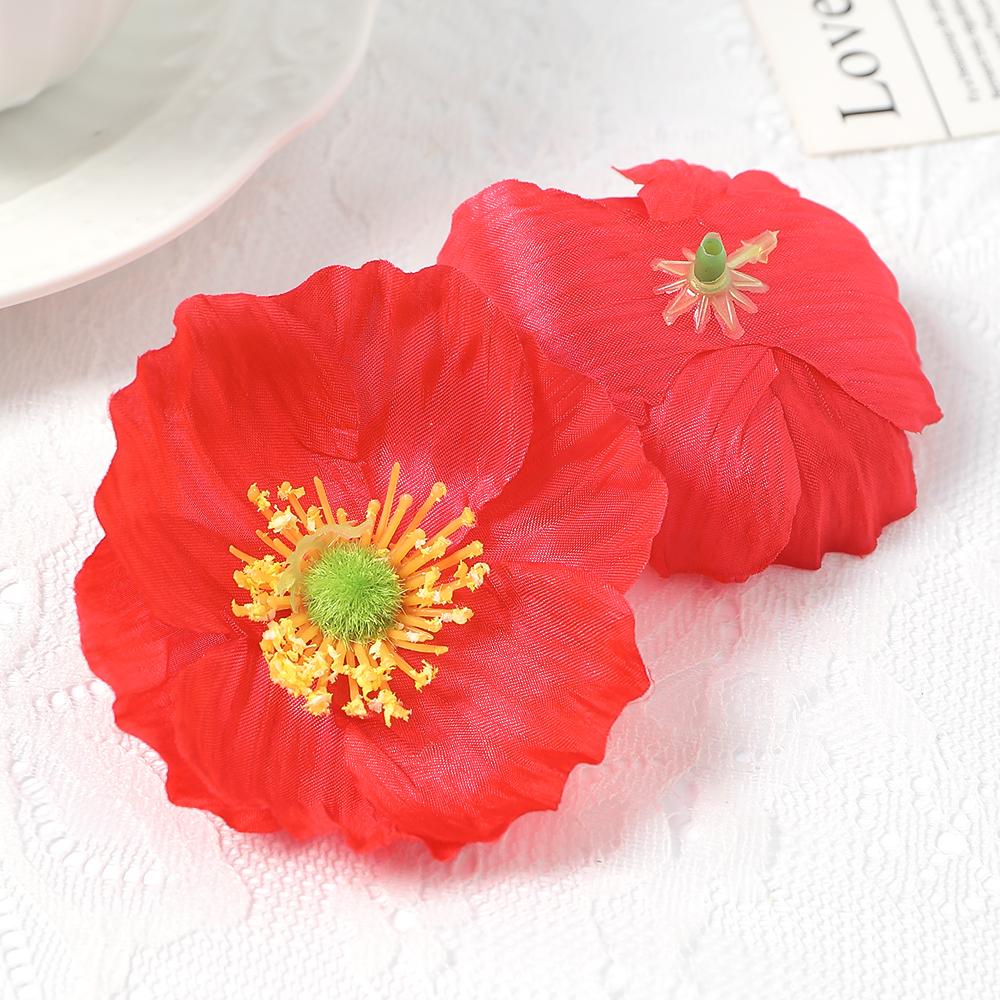 10 Stück Künstliche Blumenköpfe 7cm Kunstblumen für Heimdeko Garten Hochzeit Heiratsdekoration DIY Bastel Kranz Geschenk Ornament