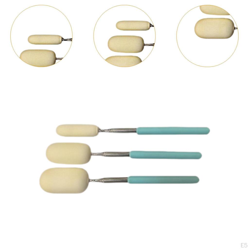 3 Pieces Telescoping Sponge Sticks Clay Throwing Tools Cleaning with AntiSlip Handle Supplies