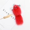 Cute Fox Hair Little Fox Car Keychain Light Luxury Pendant Plush Fur Shaped Cute Doll Bag Hanging Decoration Gift