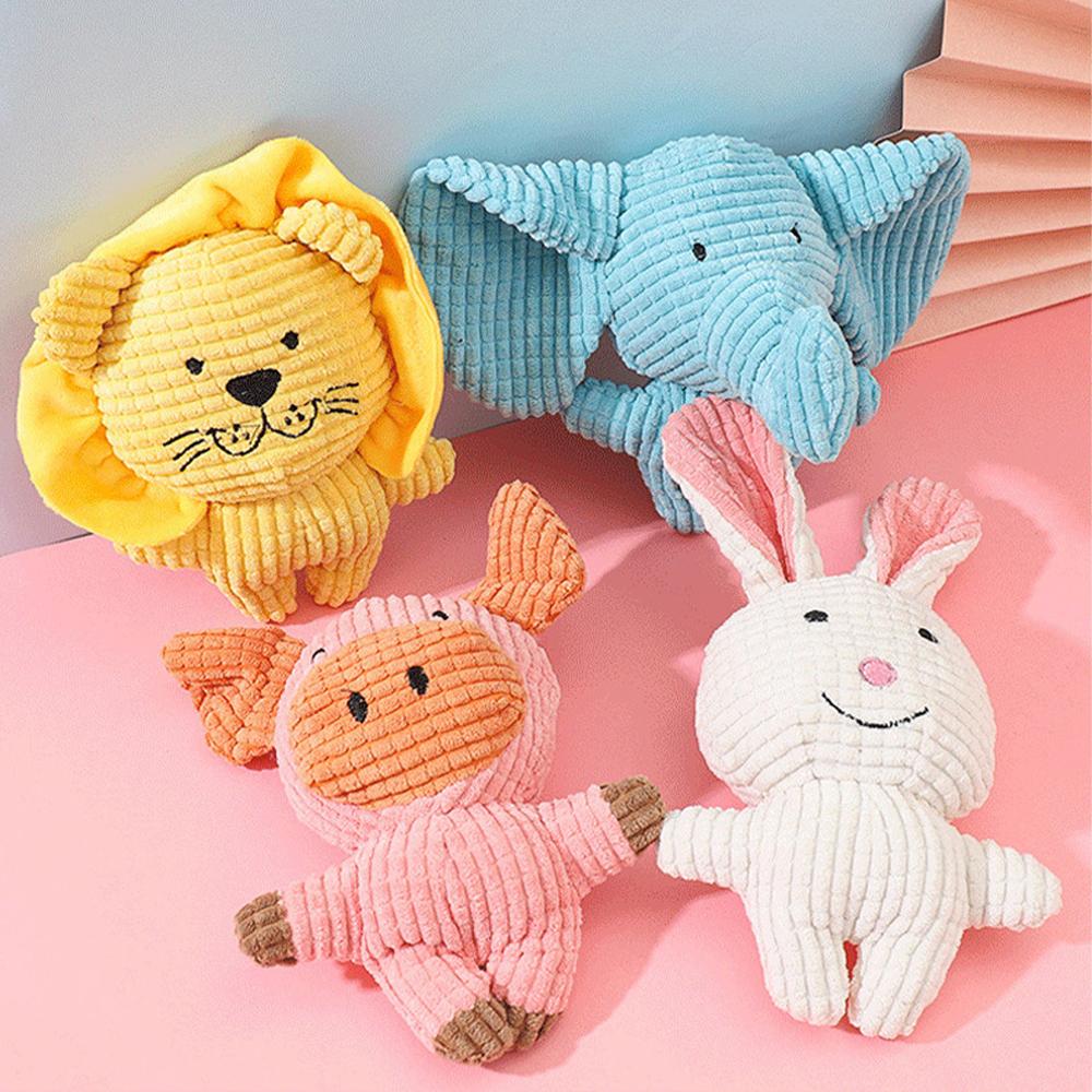 Puppy Dog Plush Squeaky Toys for Small Medium Dogs Bone Aggressive Chewers for Pet Cat Products Puppy Accessories