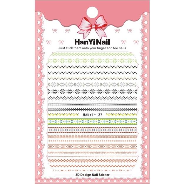 Ultra-thin Self-adhesive 3d Nail Sticker Ribbon Lace Flower Christmas Nail Decal Nail Art Decoration