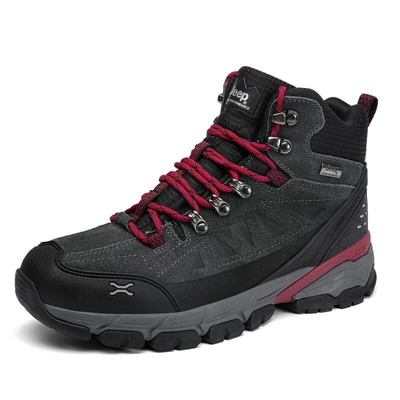 

JEEP Men s High-Top Anti-Slip Outdoor Hiking Shoes 43