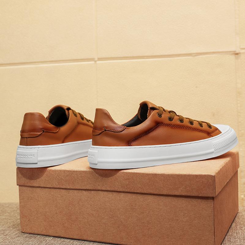 Fashion Men Sneakers Fashion Genuine Leather Casual Oxford Shoes Comfort Outdoor Antiskid Walking Shoes Designer Business Oxfords Shoes