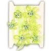 Decorative Tape with Plastic Flowers Green Ribbons 165 Cm