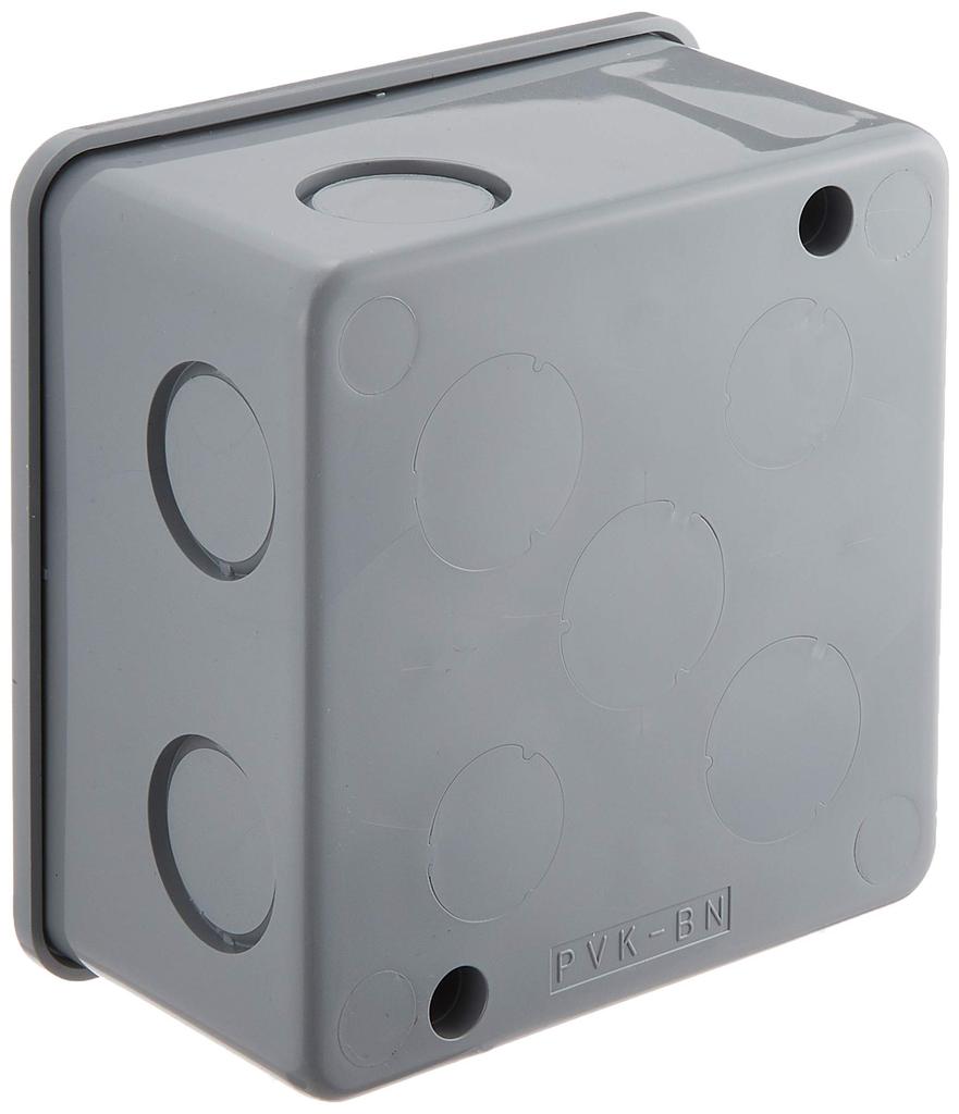 Mirai Industry PVK Deep Square with 1 Piece Box, Medium-Sized, Knock, Gray, (PVK-BN)