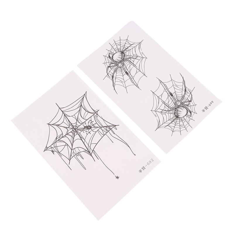 Herbal Tattoo Stickers Spider Web Temporary Tattoos Lasting Punk Cobweb Fake Tattoo Cheap Goods Festival Art Man Tattoo Sticker