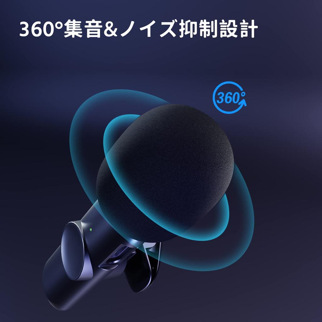 CINTYP Wireless Lavalier Microphone Dual Clip-On 360° Sound Pickup Noise Reduction Auto Sync No App Bluetooth Free 6-8H Live Streaming TikTok YouTube