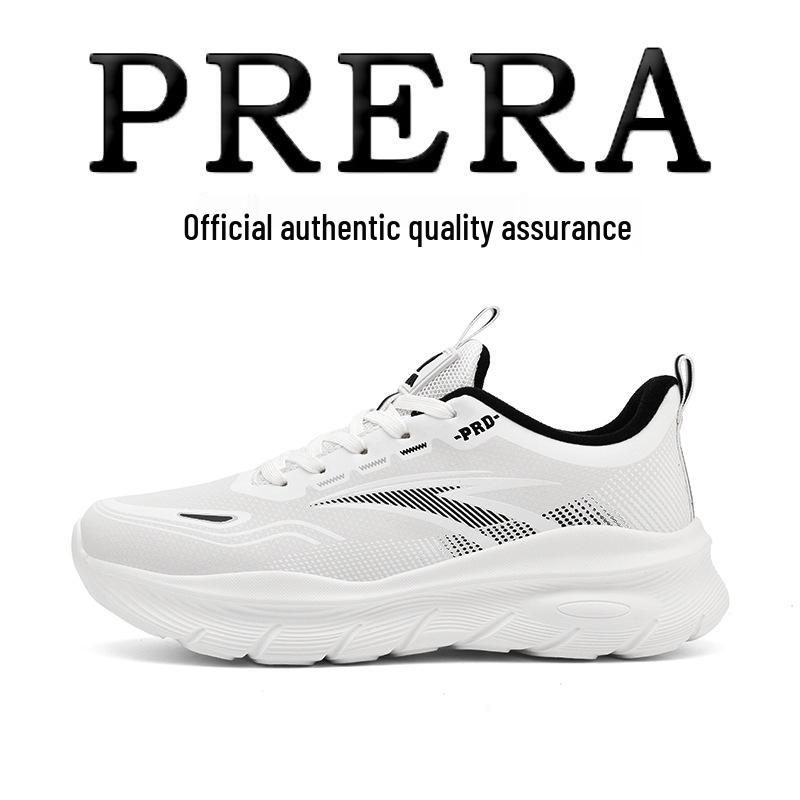

Pruida Unisex Lightweight Shock-Absorbent Leather Sneakers for Autumn & Winter 42 белый