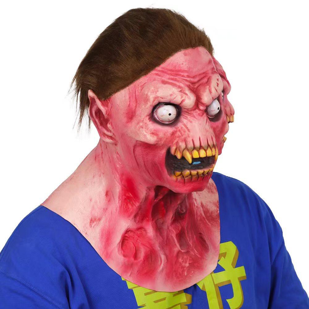 Halloween Horror Alien Double-Headed Mask Headgear Best-selling Screaming Zombie Devil Mask