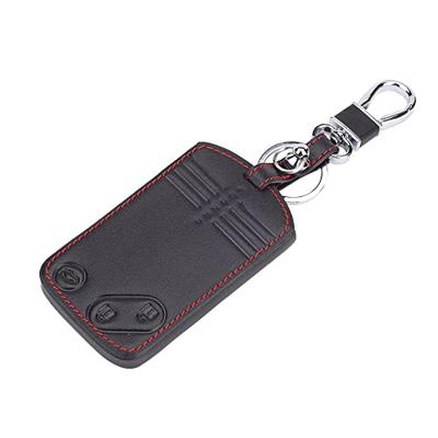 [Kinotaka] Mazda Auto Leder Fernbedienungskarte 3 Tasten Schlüsseletui für Demio Axela Sports,
