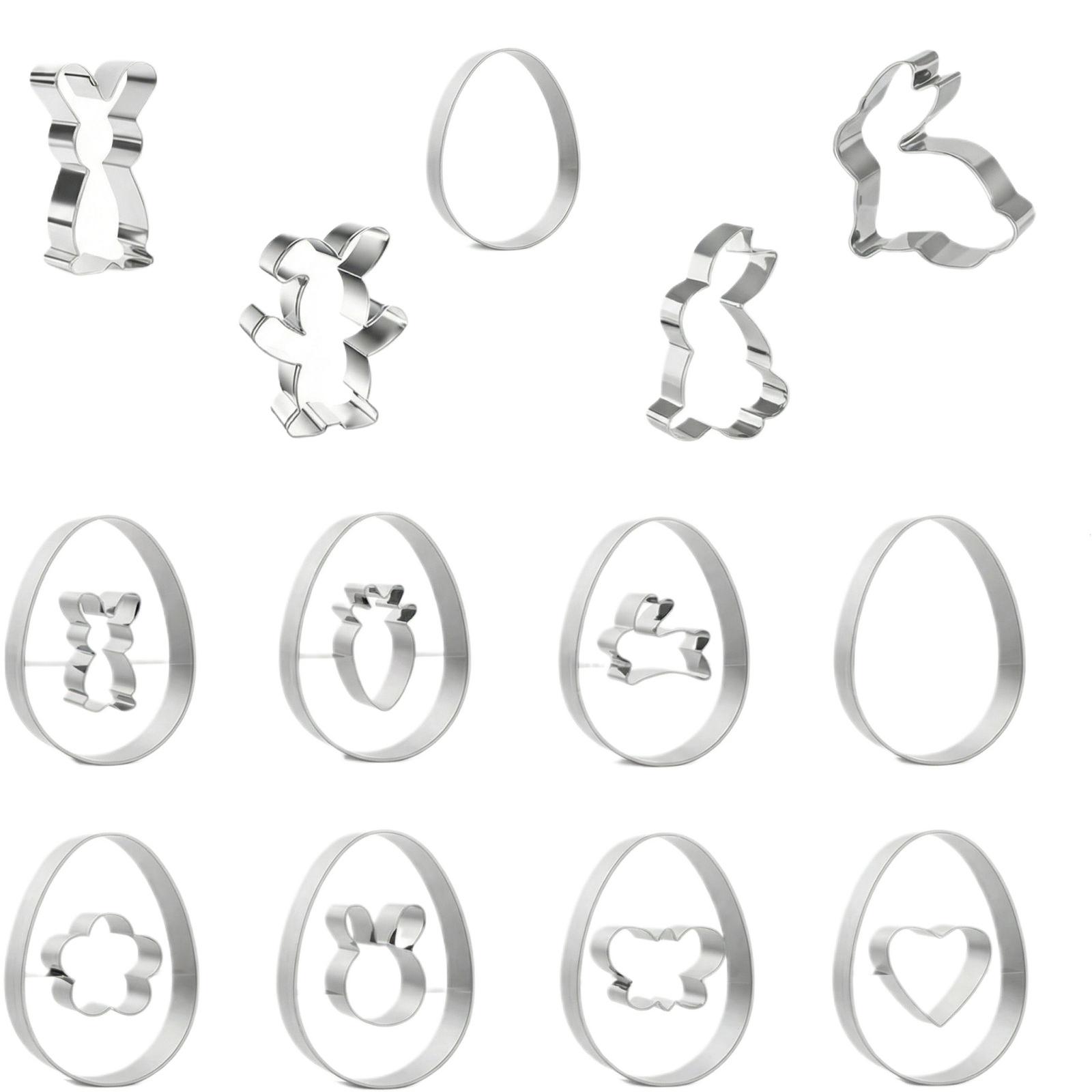 Easter Stainless Steel Cookie Baking Mold Set