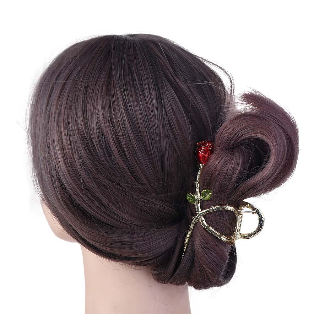 Girls Flower Female Hair Accessories Korean Style Hair Clip Geometric Hair Claw Metal Catch Clip