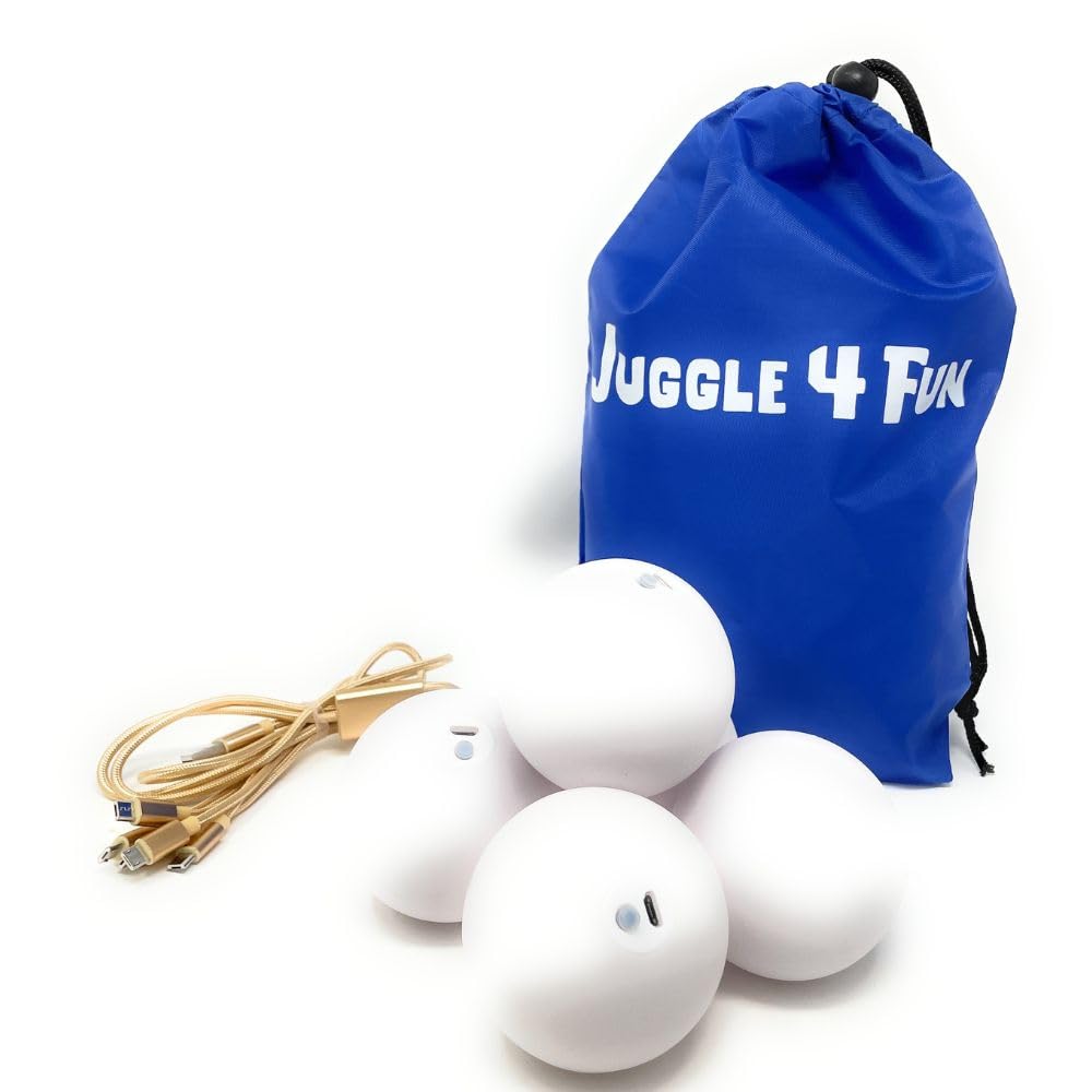 Infinity Joe Rechargeable LED Soft Russian Juggling Juggle 4 Fun of [Pro LED] Balls, 68mm, 90g, (Pack 5)