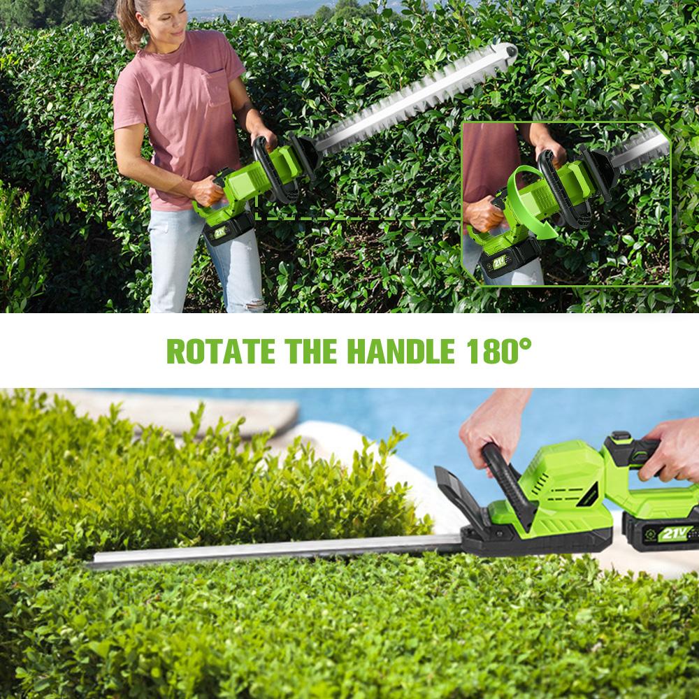 ONEGREEN 2000W Elektrische Heckenschere 180° Drehung Akku Landschaftsbau Heckenschneider Trimmer Gartengerät Für Makita Akku Stift