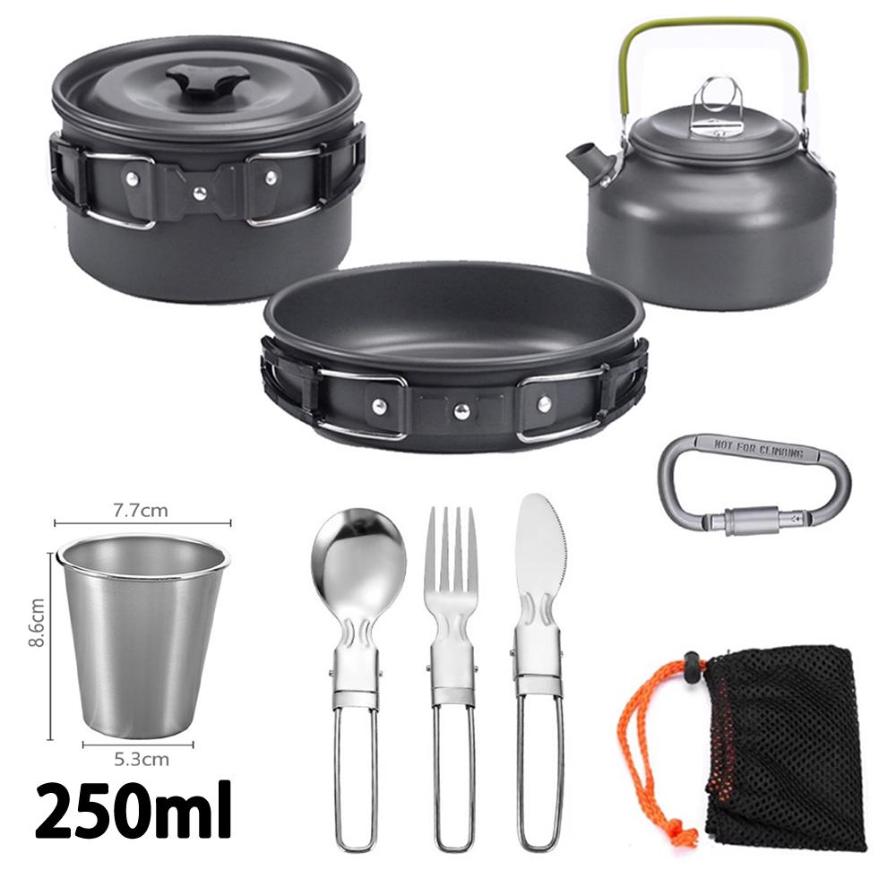 Outdoor cookware camping cooking supplies aluminum alloy material foldable cookware outdoor camping travel supplies