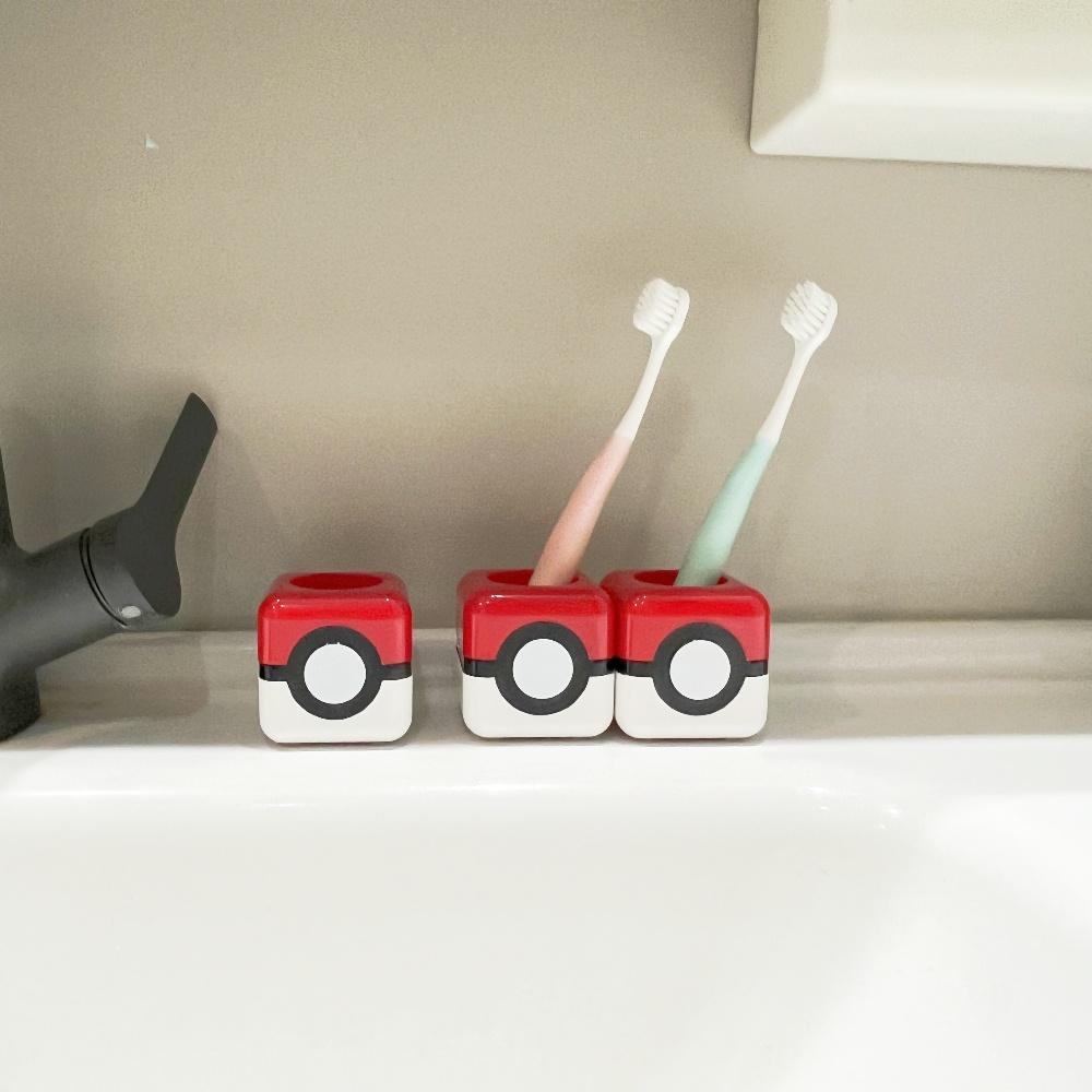 Figura Anime Pokémon Porta-Escova de Dentes Pikachu Banheiro Pasta de Dentes Escova de Dentes Prateleira Suspensa de Parede Decoração para Casa