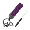 Leather Car Clip Univer Sulk Keychain with Dark Gray Purple [uxcell] Keychain, Anti-Drop D-Ring, Keyring, Unisex,