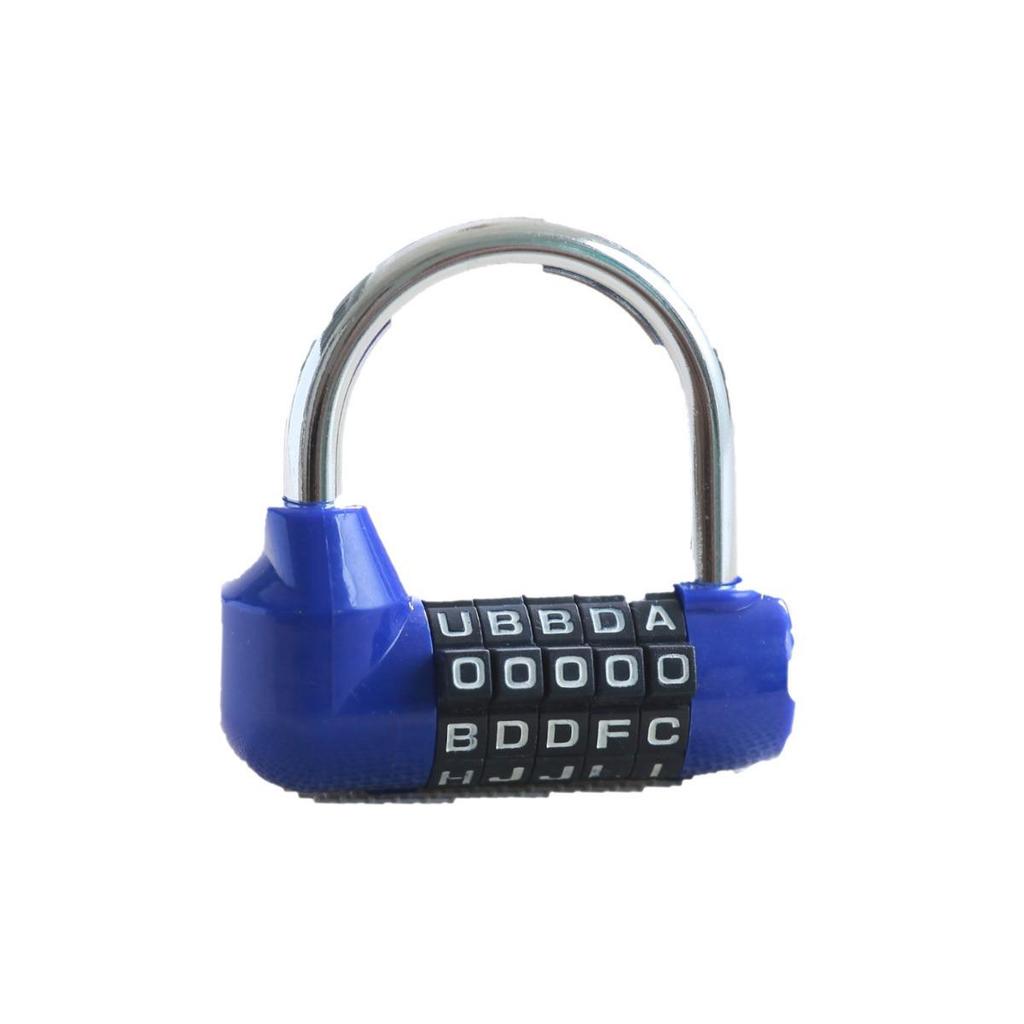 5-Digit U-Shaped Combination Padlock for Gym, Door, Suitcase, and Cabinet