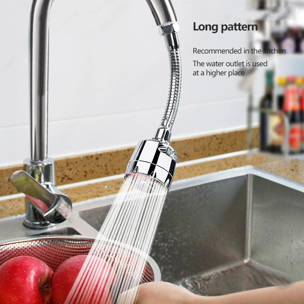 360 Degree Swivel Kitchen Faucet Aerator Adjustable Dual Mode Sprayer Filter Diffuser Water Saving Nozzle Faucet Connector