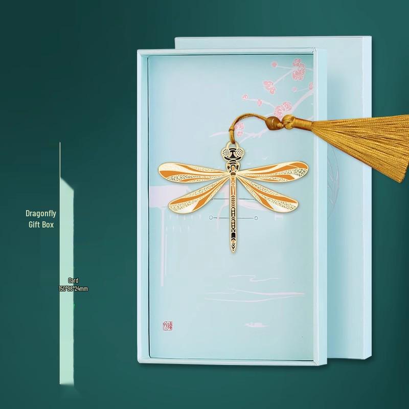 Elegant Chinese Style Metal Bookmark with Tassel and Engraving - Perfect as a High-End Gift